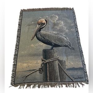 Pelican Wall Tapestry with Fringe